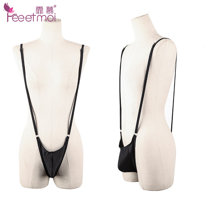 霏慕欧美男士情趣内衣性感背带可调连体设计三点式男内裤外贸7199