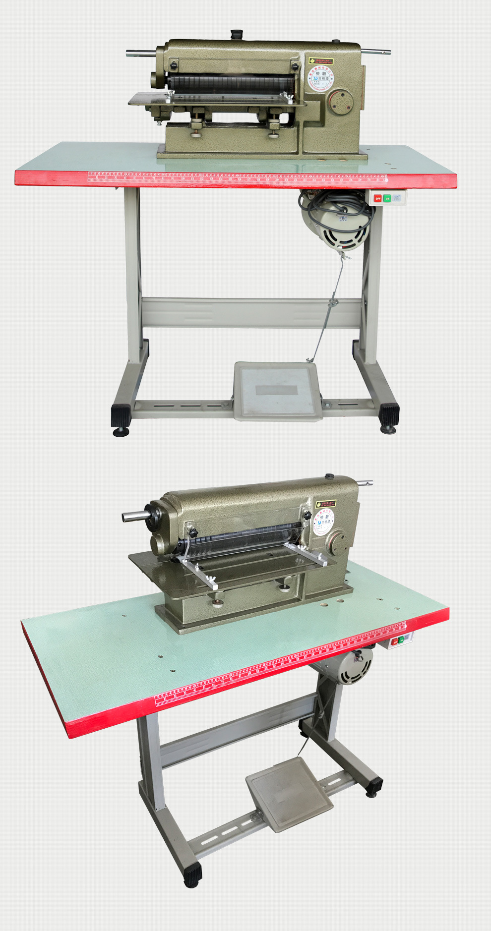 厂家直销 高速圆刀上下对切14寸皮革分条机切条机裁条机开料机