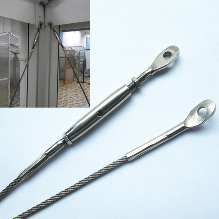 厂家供应不锈钢304 7*7幕墙拉杆锁头钢丝绳 不锈钢五金配件