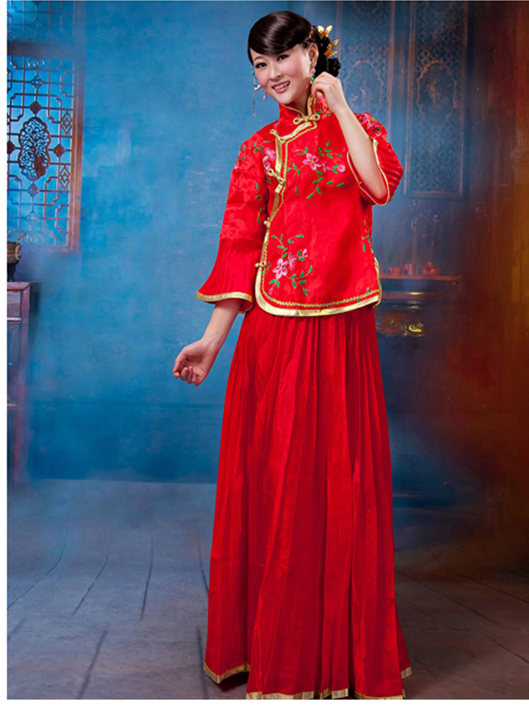 古装汉服古筝摄影艺术写真绣花服装成人民国小姐小凤仙女装批发