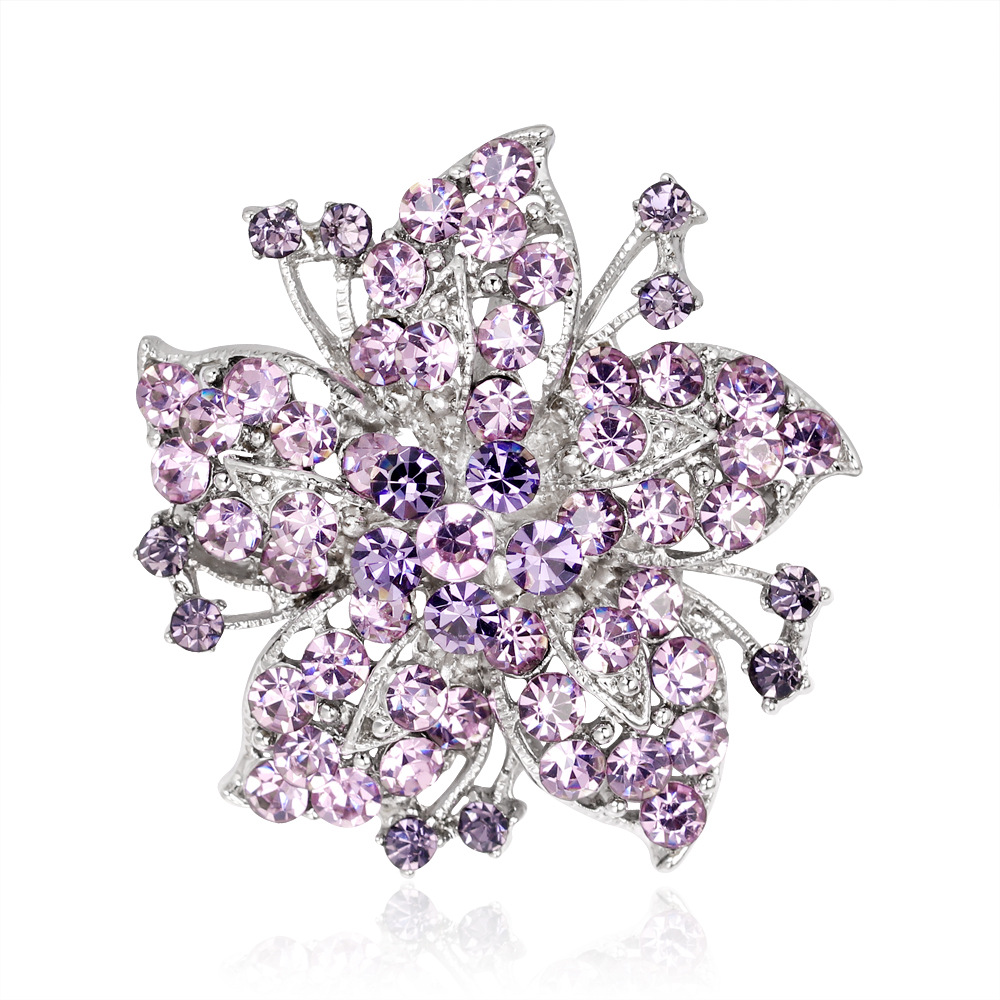 New Classic Diamond Magazine Crystal Brooch Pin Wedding Corsage for Women
