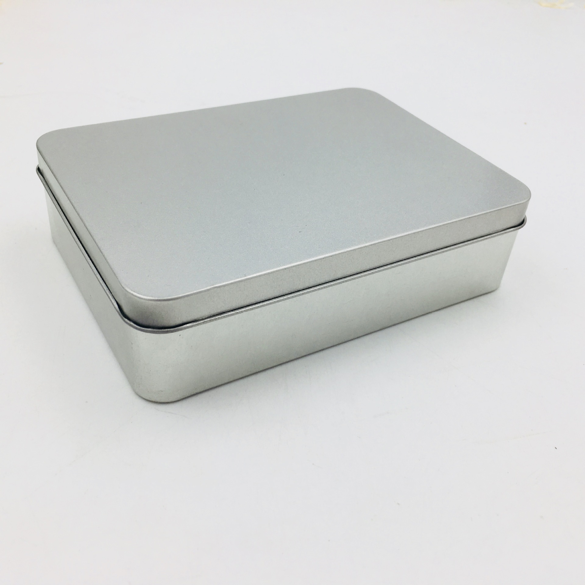 15x11x4厘米长方形马口铁盒 银色光版小铁盒通用包装盒