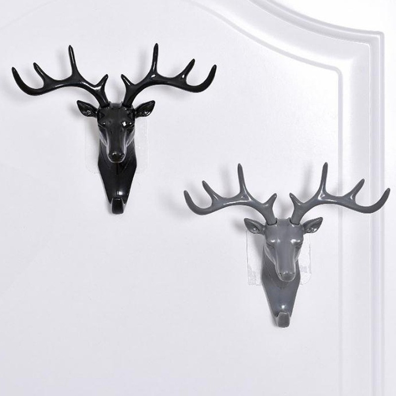 Hook Antlers Shape Storage Sticky Hook Kitchen Bathroom Hook Storage Rack Wall Creative Wall Personalized Rack