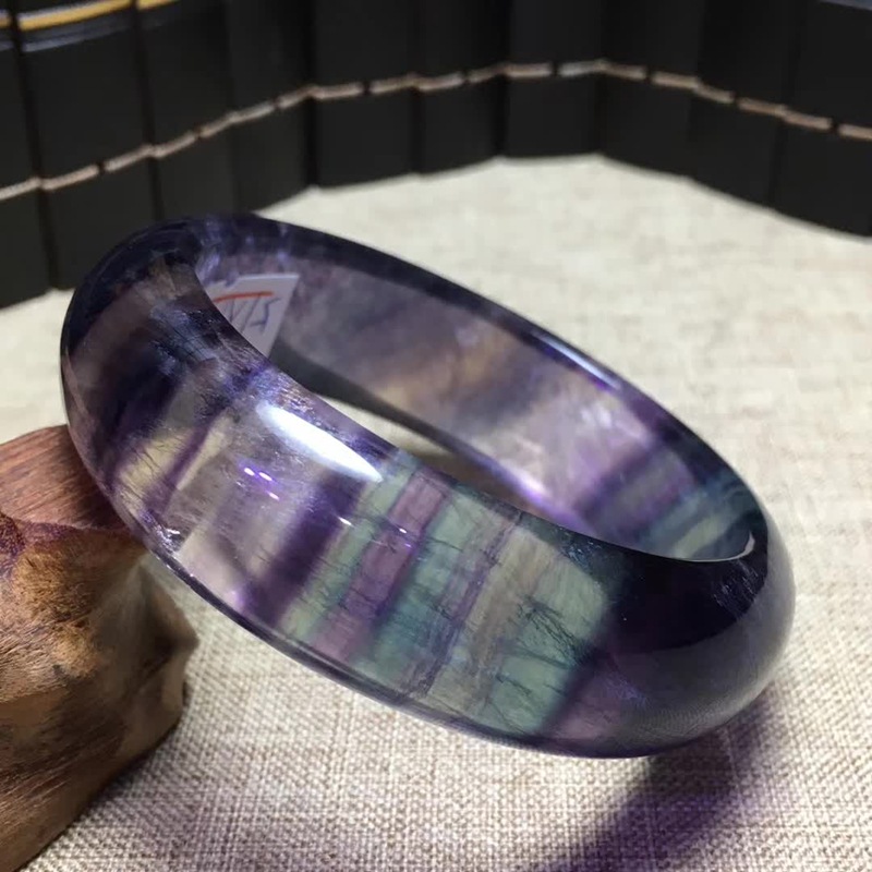 天然萤石手镯 有助思考,排除负能量,五彩缤纷