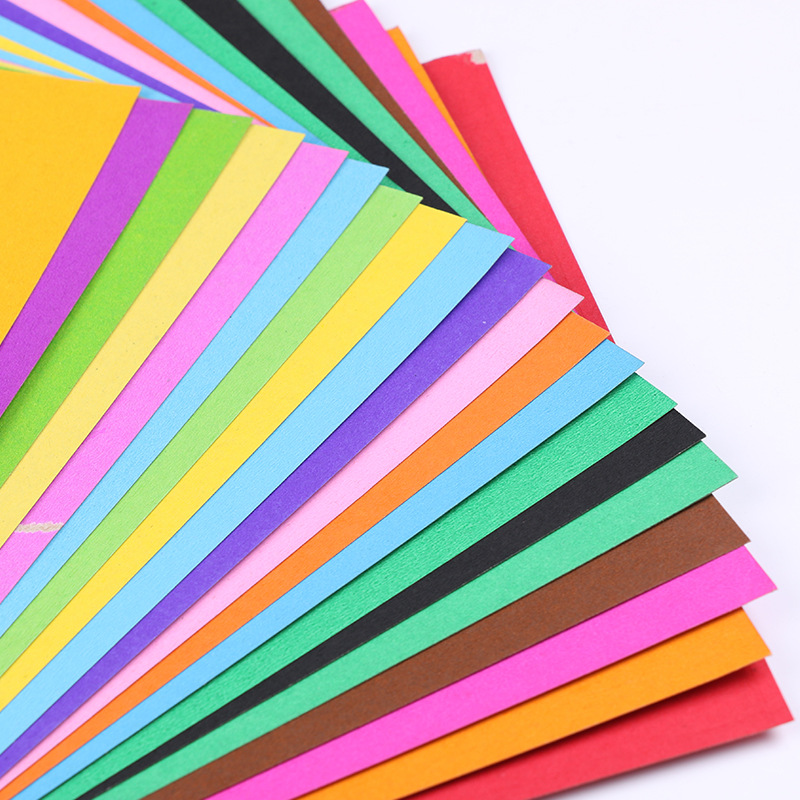 厂家批发低价促销 a4彩色卡纸单色一包100张 多彩创意儿童diy卡纸