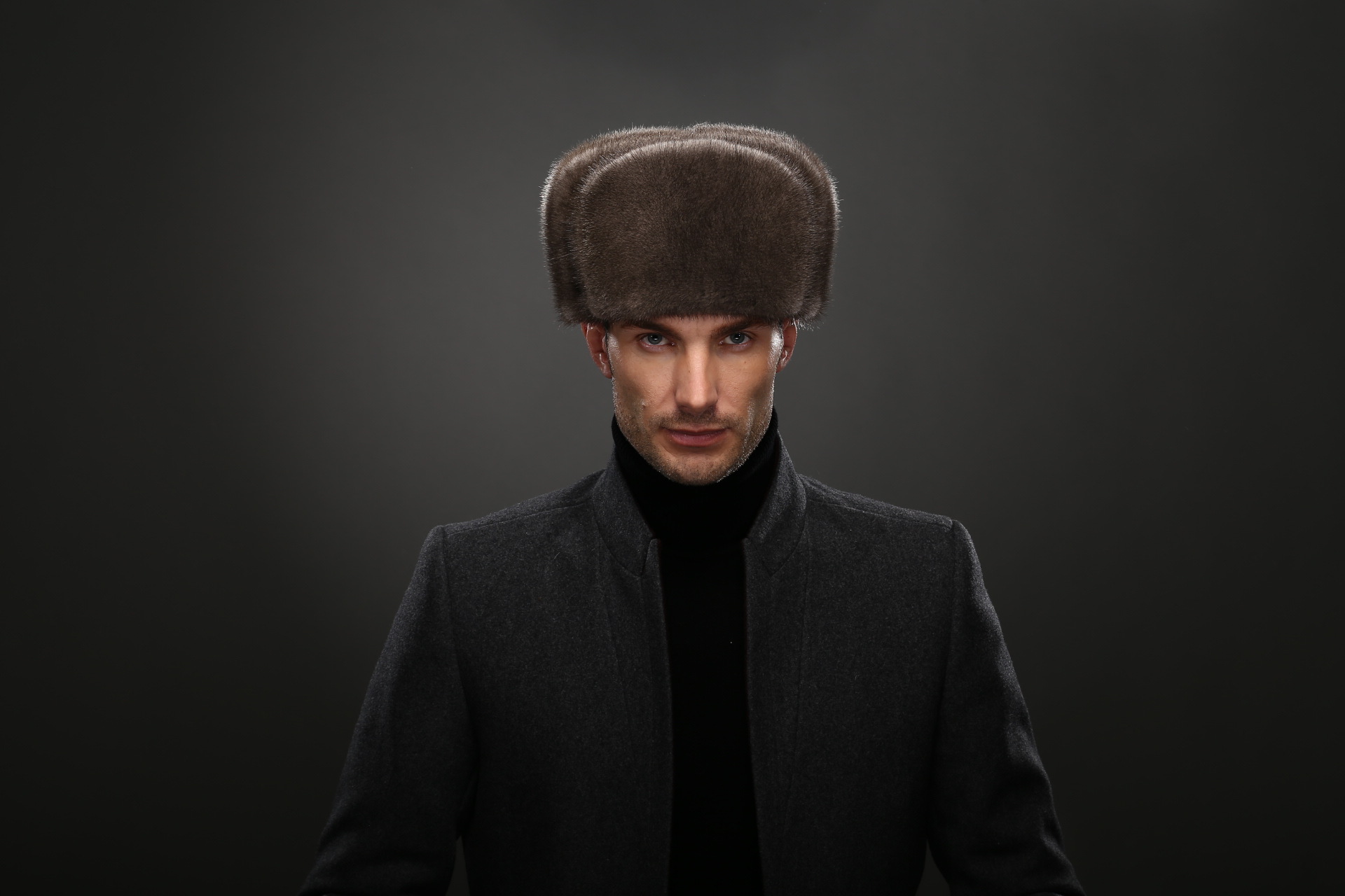 水貂皮帽子男冬季皮草帽子男款户外保暖老头京式帽整貂毛时尚休闲