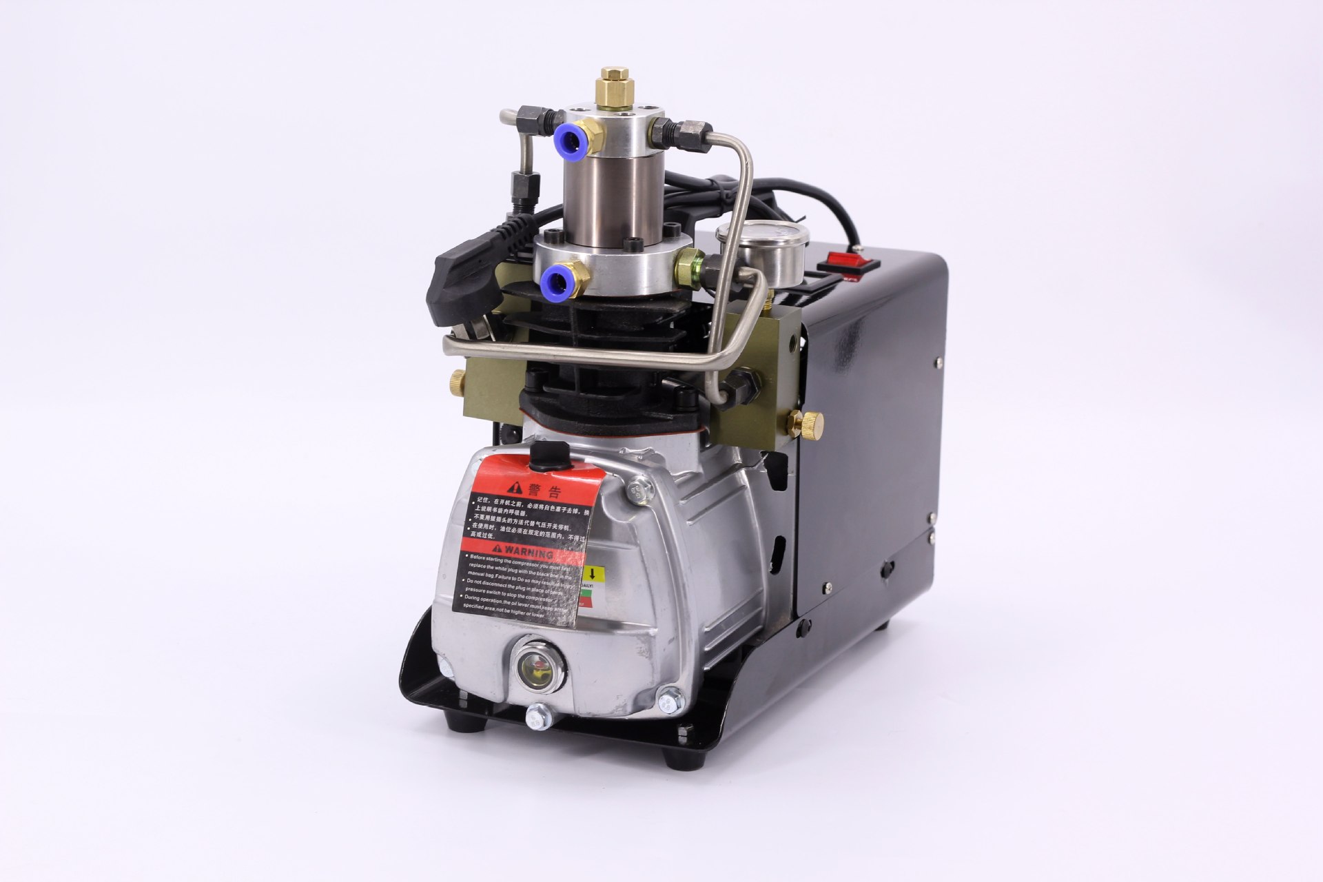 电动高压打气机气泵30mpa水冷单缸40mpa打气筒充气泵机全铜电机