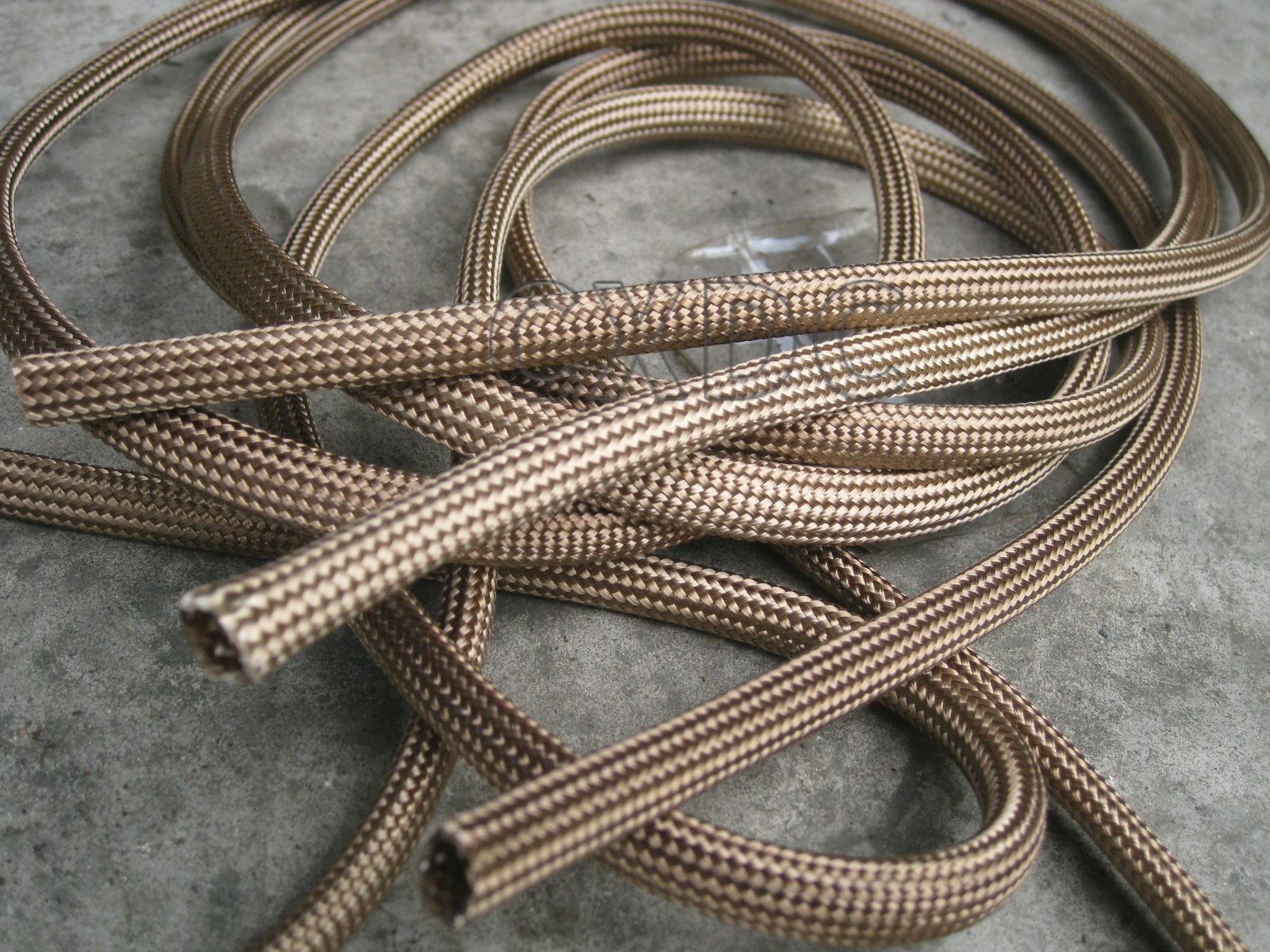 热流道高温保护套管 耐高温阻燃玻纤套管 6mm金黄色套管 蛇皮管