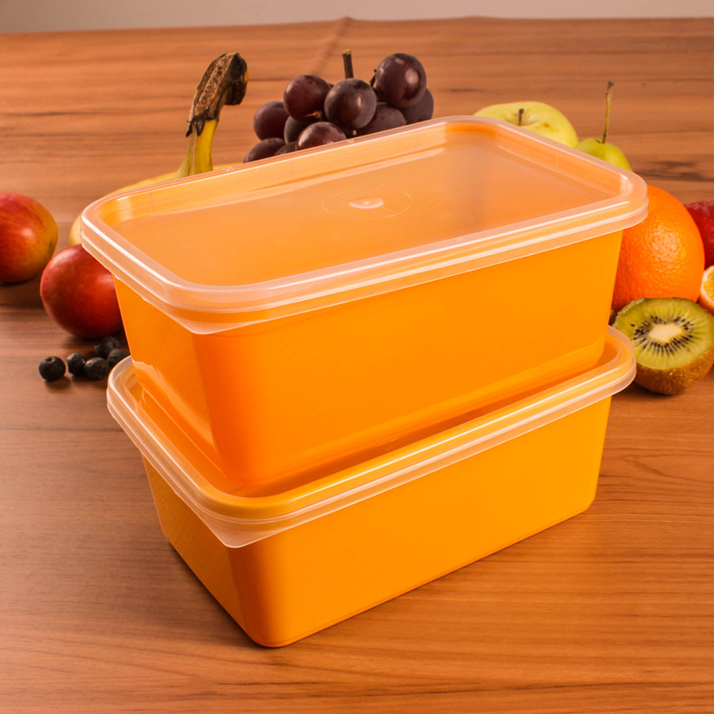 1000ml 可微波pp材质一次性长方盒 外卖打包盒 食品保鲜盒