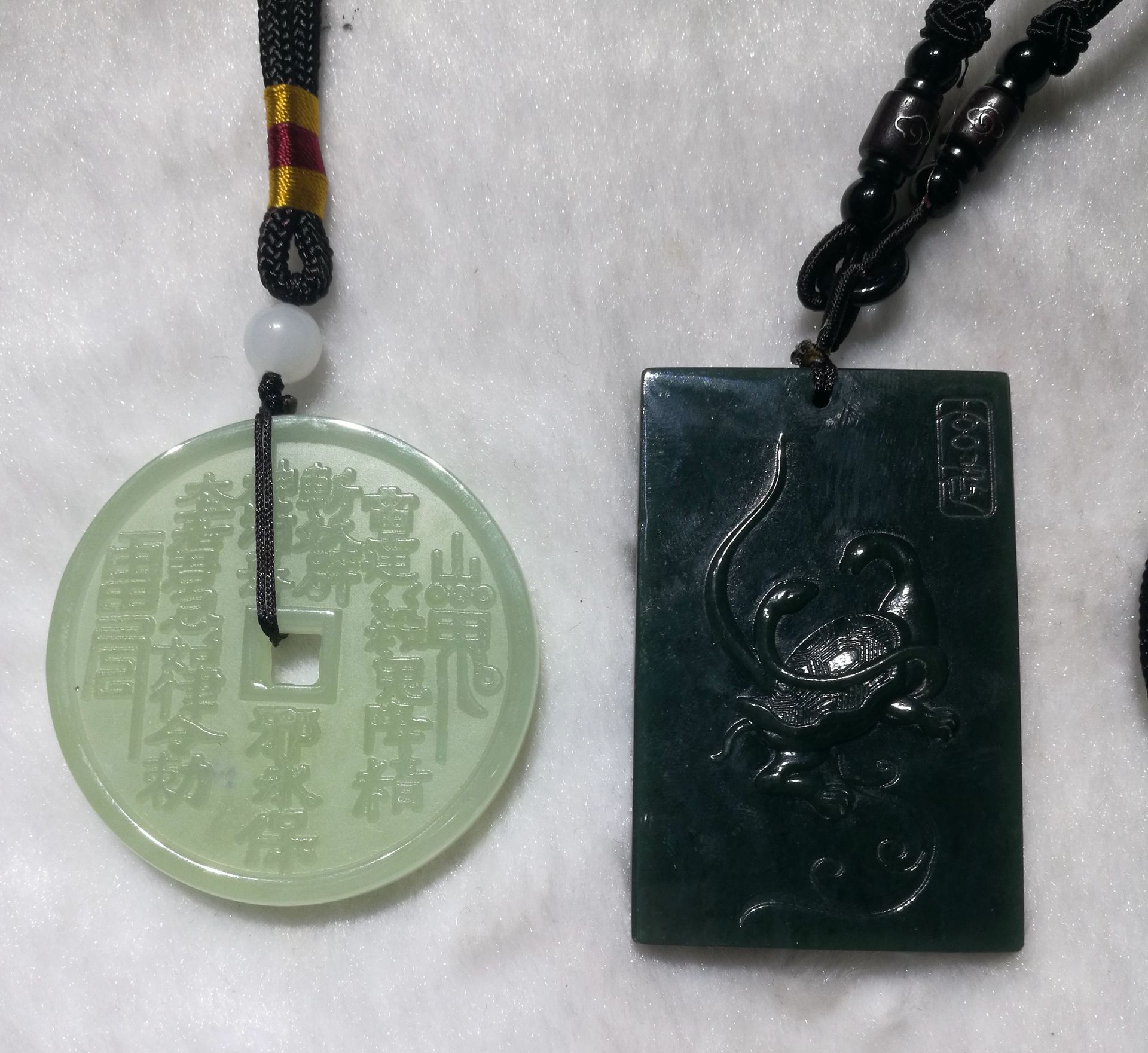 玉石八卦钱 山鬼花钱乾坤八卦护身符 玉石护身符 玉符 八卦护身符