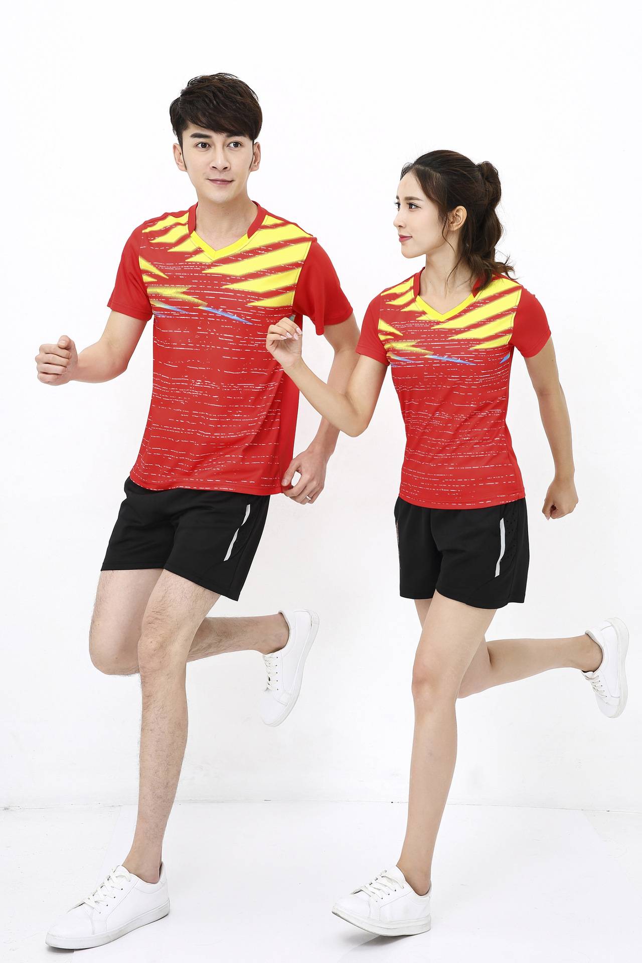 2017 新款羽毛球服团体运动套装夏季比赛服可印字一件代发