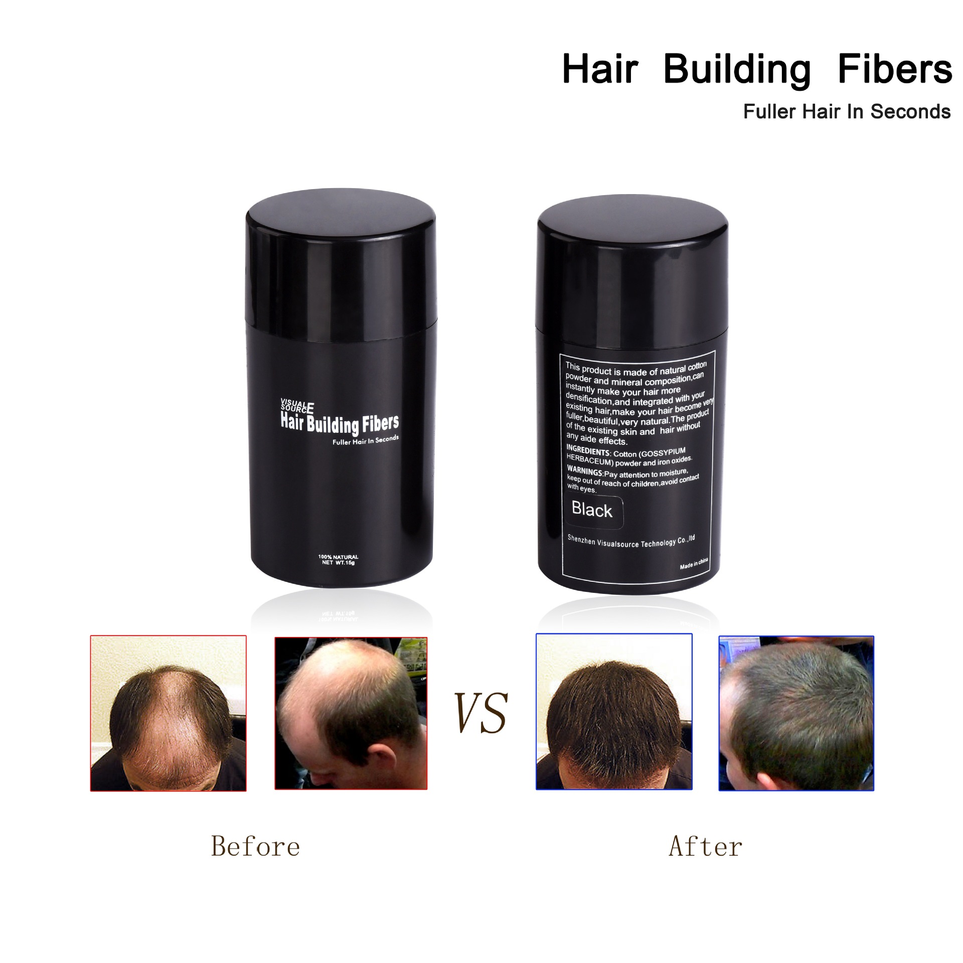 跨境电商ebay 头发纤维植物纤维 hair building fibers 只供出口