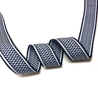 厂家供应色纹图案织带涤纶织格子带 服装涤纶英伦风格纹带批发