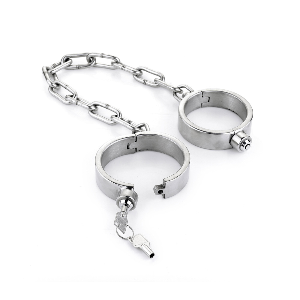 黑帝厂家 2017年新款不锈钢简便式脚镣夫妻情趣用品成人玩具