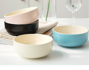 东进陶瓷 时尚个性家用日式色釉陶瓷碗创意纯色小饭碗陶瓷餐具
