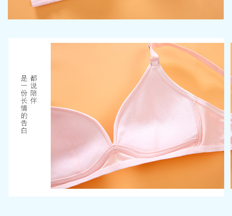 奥美芬品牌-少女文胸发育期学生无钢圈少女内衣-纯棉厂家直销