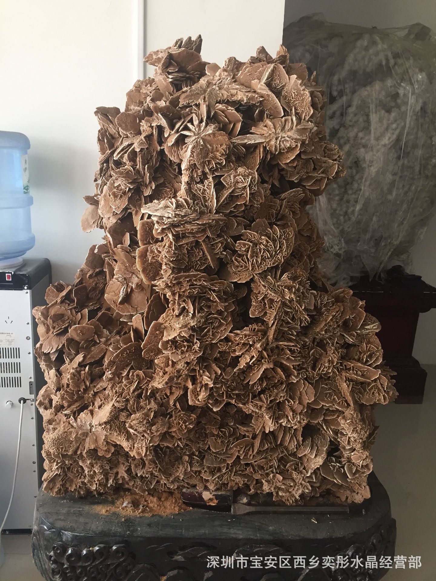 精品天然沙漠玫瑰石 矿物晶体奇石原石摆件 收藏观赏石