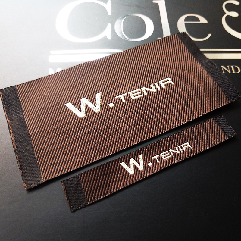 广州厂家 高档服装斜纹织唛 织唛标定做 服装领标定制 免费设计