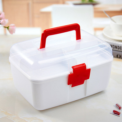 家庭小医药箱多层急救药品收纳箱盒家用塑料儿童药箱医疗大薬出诊