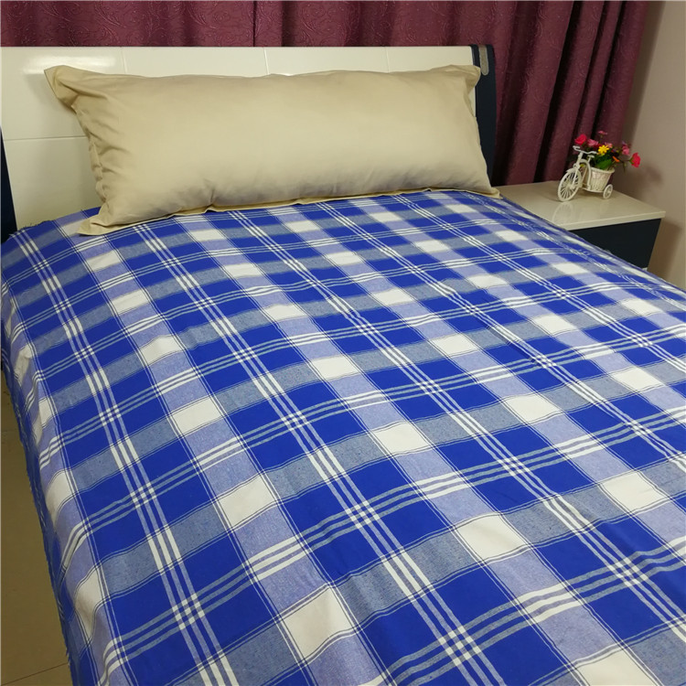 加厚色织老粗布料批发格子床单沙发桌布面料2.2米宽赶集地摊货源