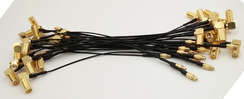 sma天线转接线天线射频同轴连接线sma弯头母针转mcx接延长线