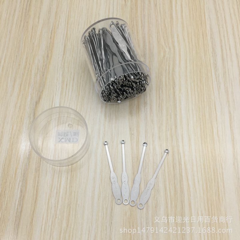 Metal Ear Pick Earpick Ear Cleaner Two-Color Stainless Steel with Keyhole Earpick Daily Necessities Wholesale