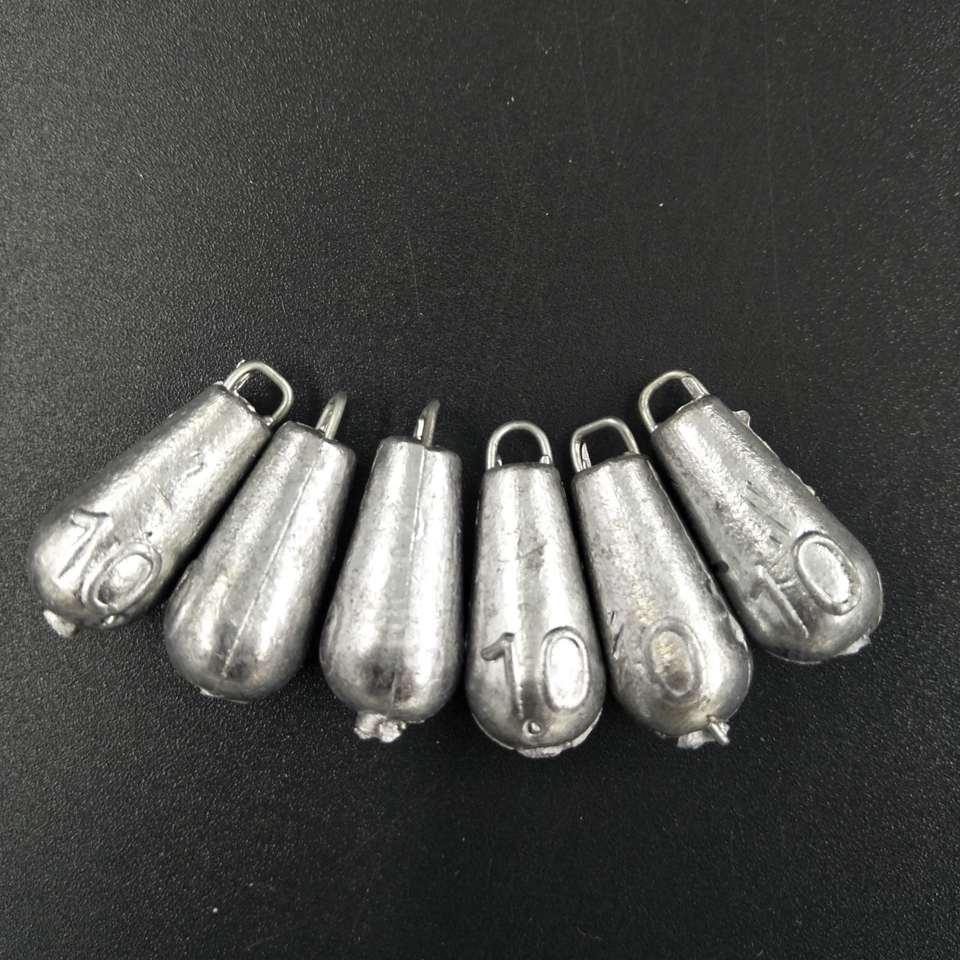 包邮钓鱼10克带鼻筏杆铅坠铅陀空心橄榄串心坠海钓铅坠海竿铅坠