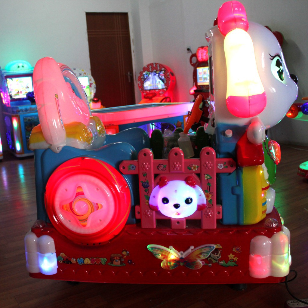 2018新款吹泡泡欢乐狗摇摆机儿童电动投币小狗摇摇车摇马厂家直销