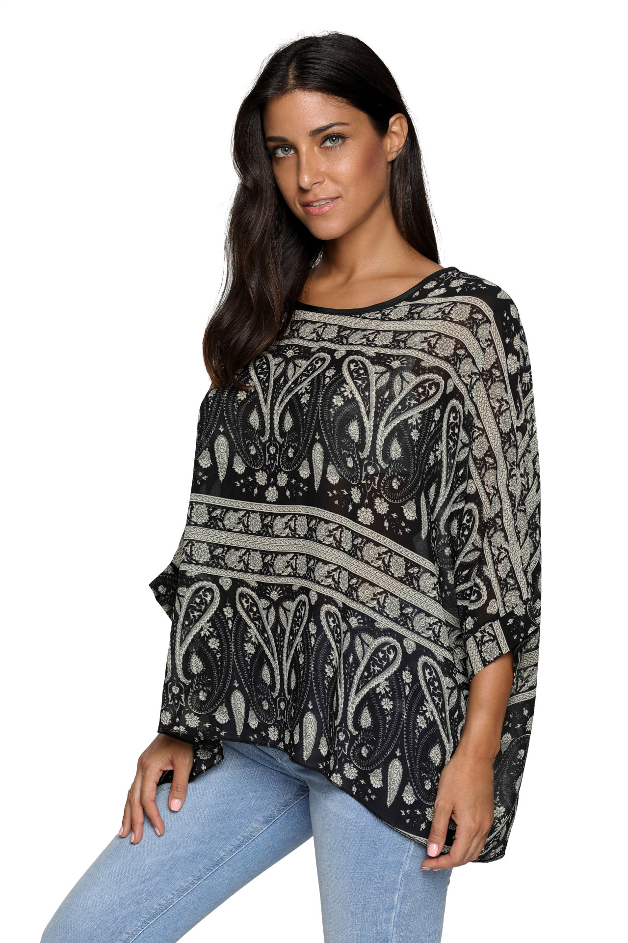 夏装罩衫宽松蝙蝠衫图片