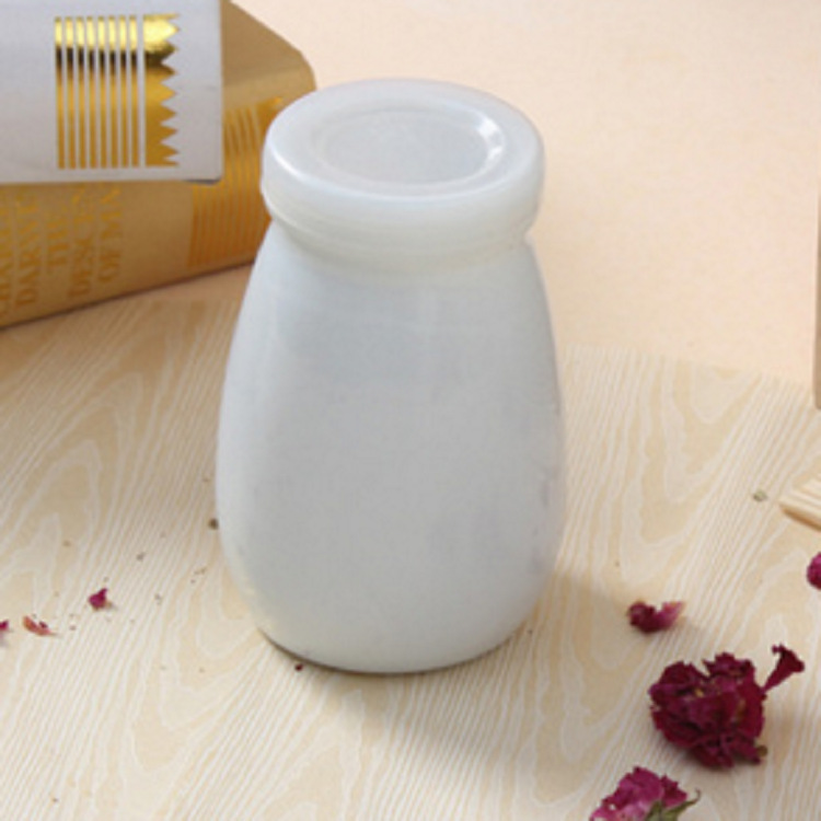厂家直销乳白料玻璃酸奶瓶老酸奶玻璃瓶鲜奶玻璃瓶可定制