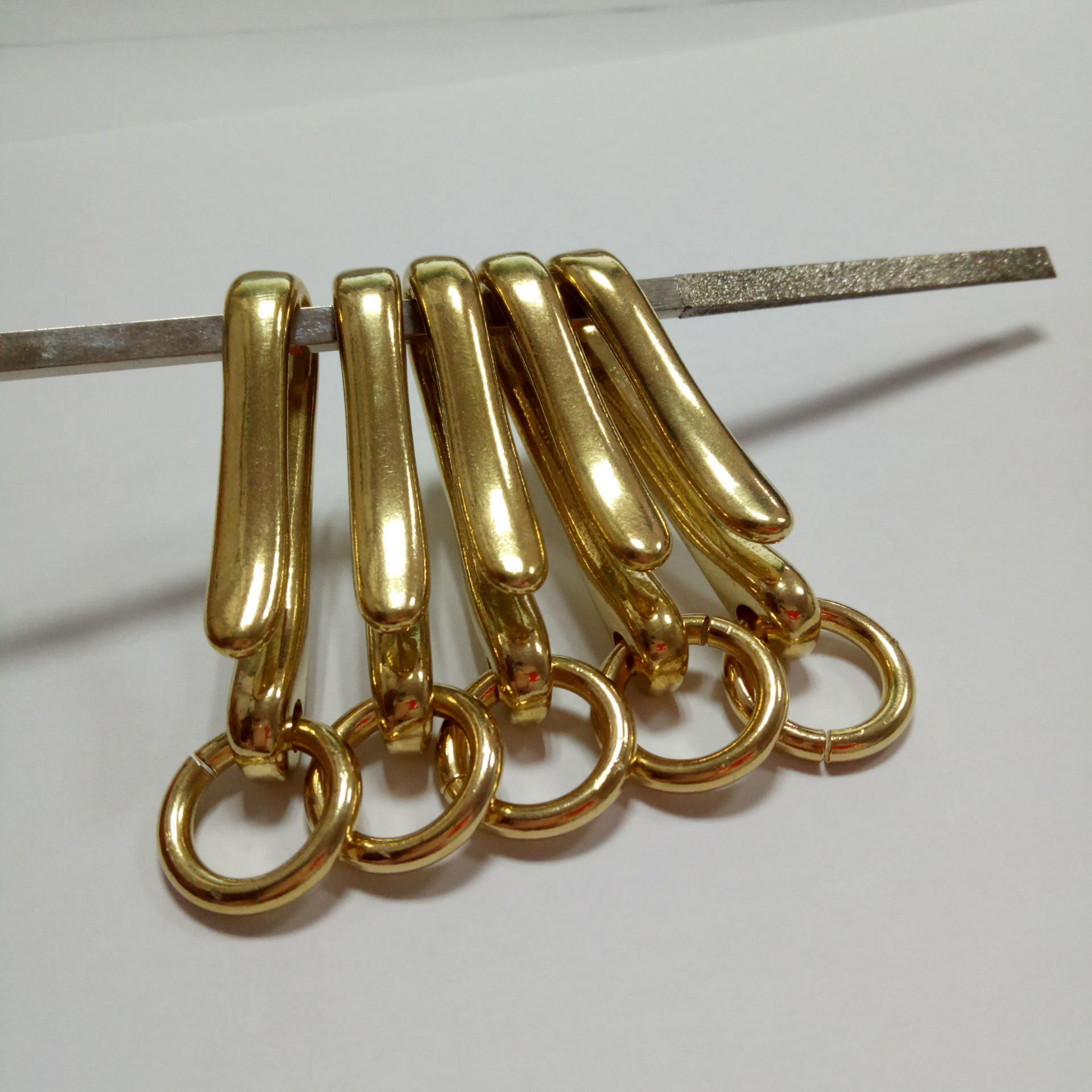 纯黄铜u型钩钥匙扣铜财布钩手工皮艺皮雕箱包五金配件u形钩腰带钩