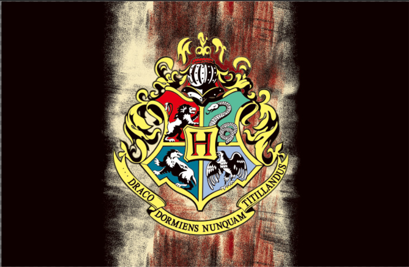 哈利波特旗帜 四大学院黑底挂旗酒吧装饰壁挂家装挂布画 复古旗帜