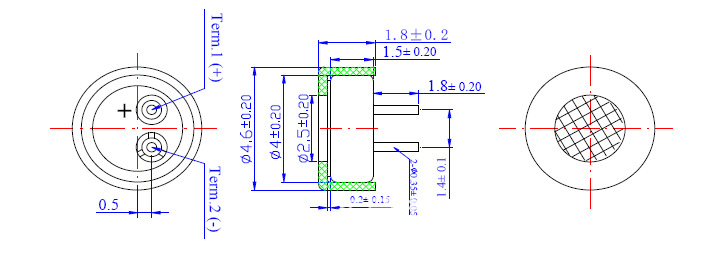 背极式4015p-6全指向蓝牙耳机蓝牙音箱插针带脚双电容抗干扰咪头