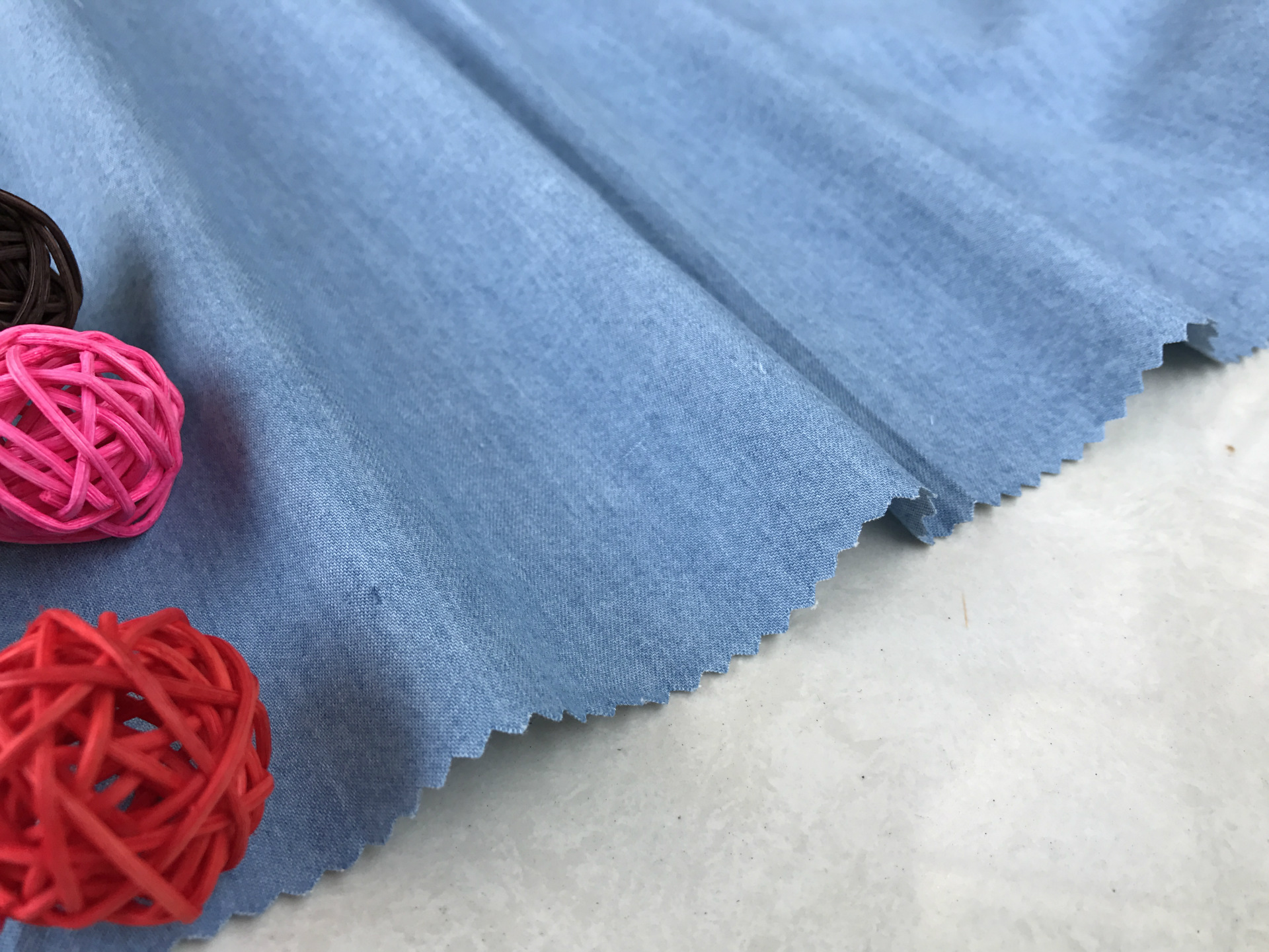 防蚊裤牛仔面料 纯棉可水洗牛仔布面料 春夏薄款牛仔布 童装