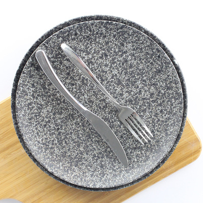 创意石头纹理陶瓷面盘酒店餐厅家用牛排盘菜盘 特色餐具新款批发