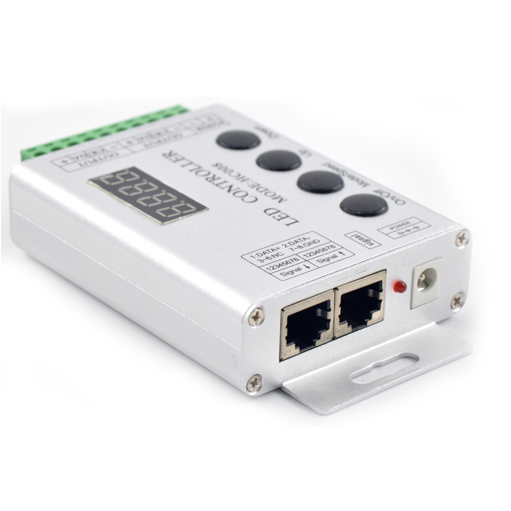 厂家直销hc008铝壳幻彩控制器ws2811 ws2812b幻彩灯条控制器现货