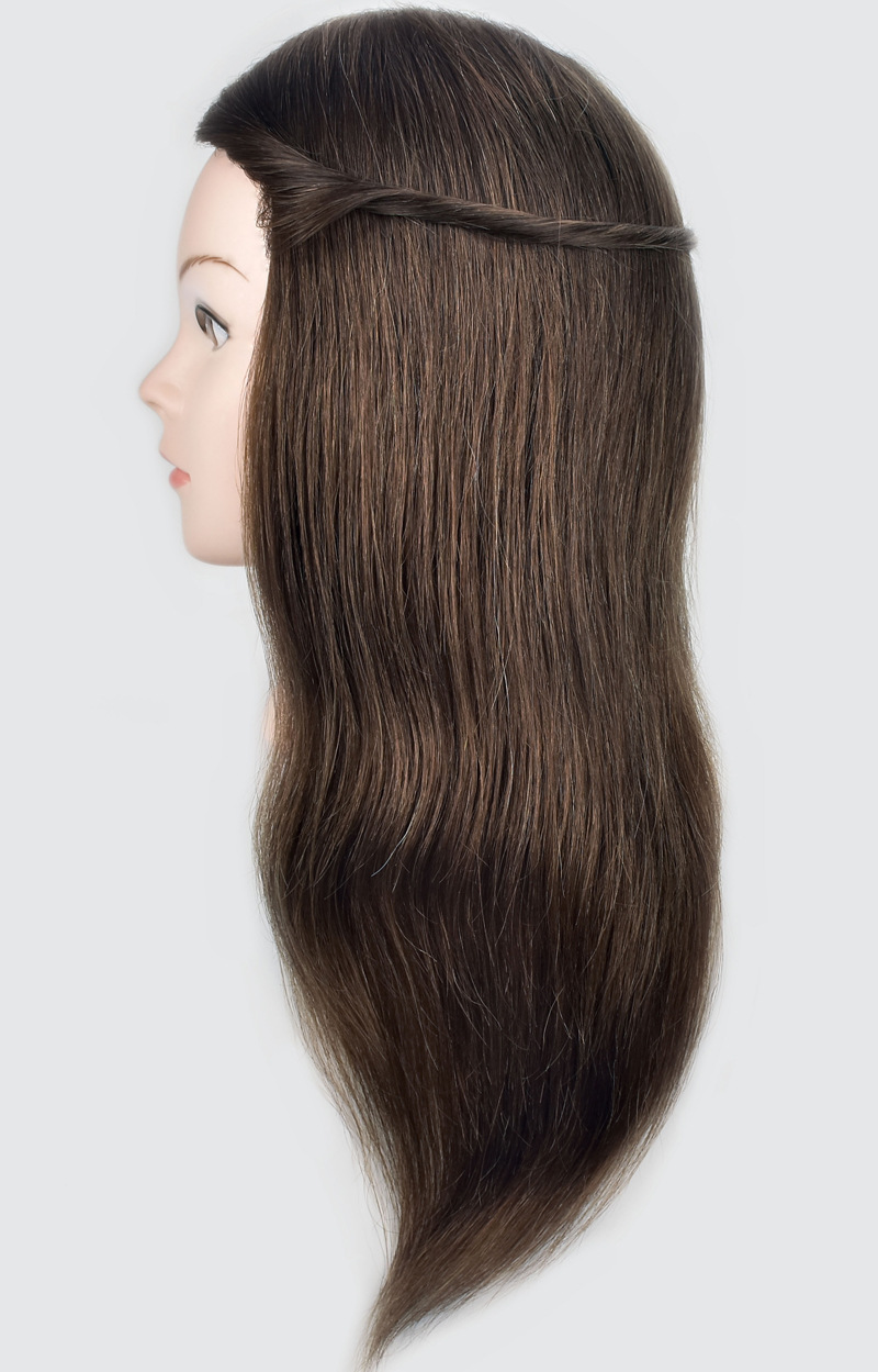 现货漂染假发头模教习头练习用全真发美发模特头烫拉卷剪盘发头模