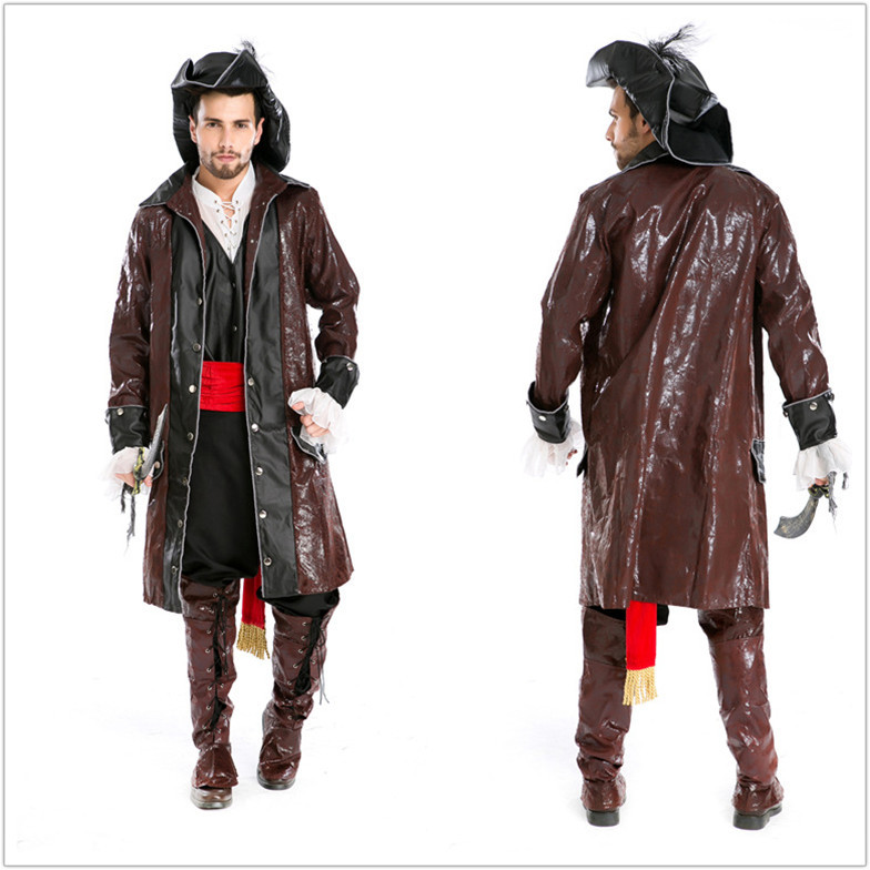 万圣节海盗杰克船长服装cosplay男海盗衣服加勒比海盗强盗演出服