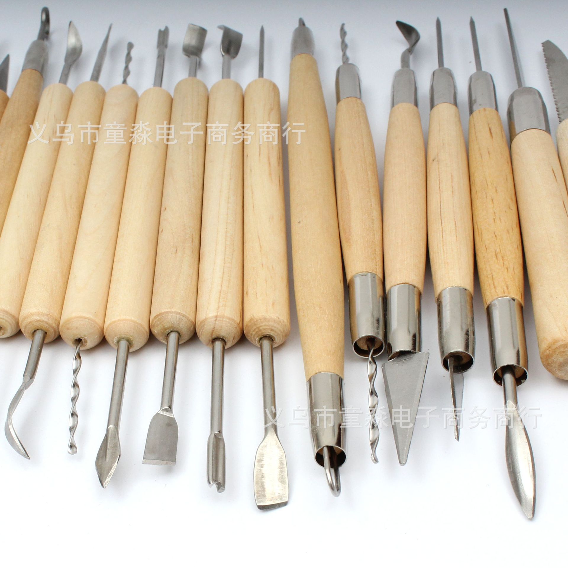 22件陶泥工具 雕塑工具 陶泥模型雕刻刀 粘土手工工具