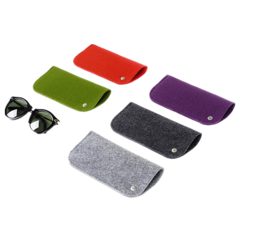 便携眼镜袋男女眼睛收纳袋时尚便携式毛毡墨镜近视镜太阳镜保护套