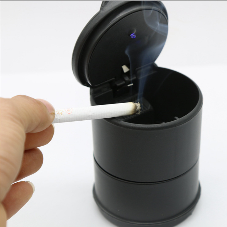 厂家直销 汽车烟灰缸 蓝光烟灰缸 汽车车载烟灰缸 4s汽车礼品带灯