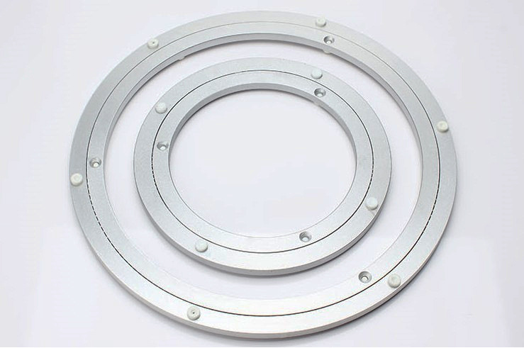 兴盛发 餐桌转盘轴承铝合金玻璃圆桌万向轴承转盘防滑底座