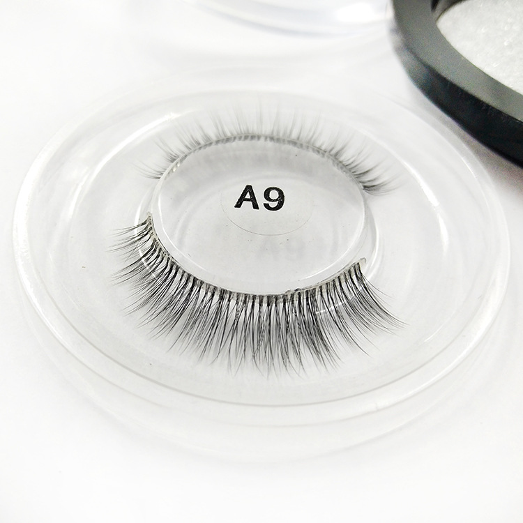 A9 One-Pair Package Baby Hair Series False Eyelashes Handmade Simulation Eye Tail Lengthening Thin Soft False Eyelash Wholesale