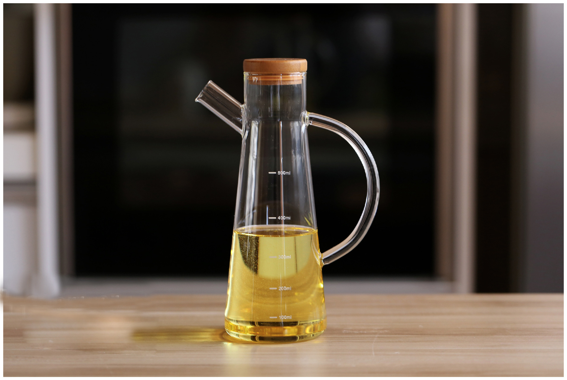 供应防漏 玻璃油壶 刻度控油健康油壶 酱油麻油醋瓶厨房用品油瓶