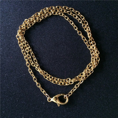 十字链 o形细铁镀银锁骨项链 diy饰品配件 可定制做1.2mm