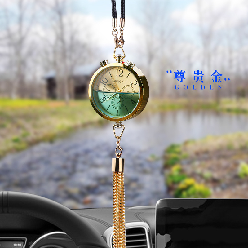 Car Pendant Perfume Pendant New High-Grade Metal Stainless Steel Car Clock Ornaments Custom Wholesale Essential Oil