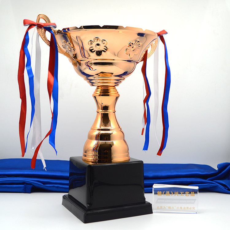 特色便宜金银铜金属奖杯定制 舞蹈比赛羽毛球锦标赛冠亚季军颁奖
