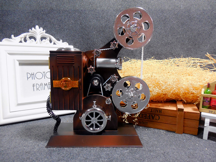 电影放映机音乐盒 时尚创意礼品胶片电影机八音盒带化妆镜首饰盒