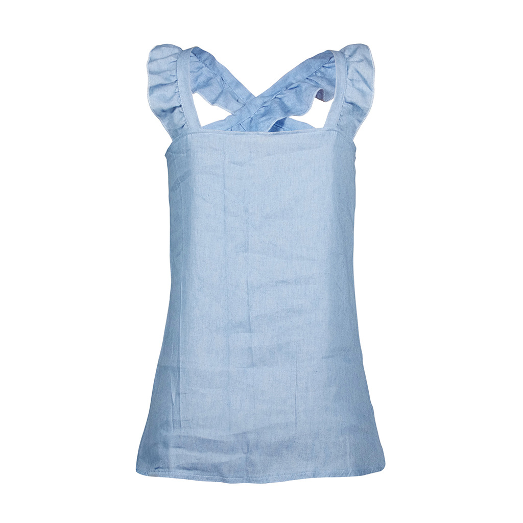 ebay速卖通爆款 蓝色性感花边无肩袖女上衣 st1817