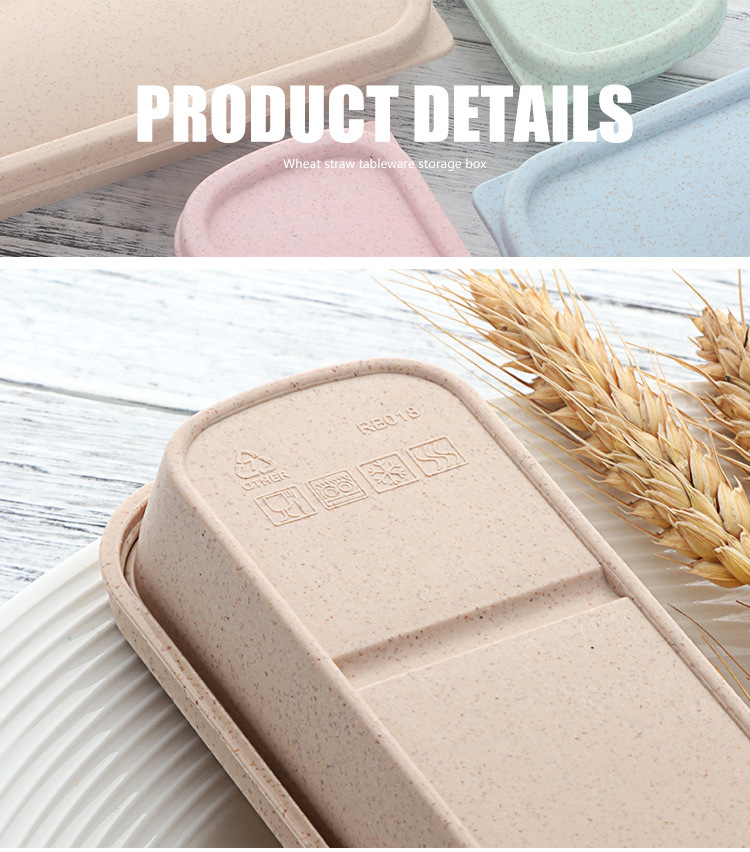 可降解小麦秸秆盒 小麦餐具包装盒可降解小麦秸秆盒